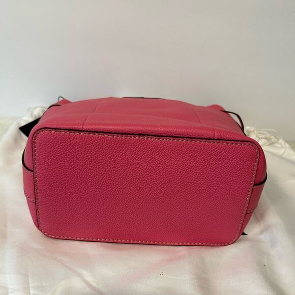 Furla Costanza Drawstring Bucket Bag in Ortenzia ( Barbie Pink) New with tag - Picture 8 of 15